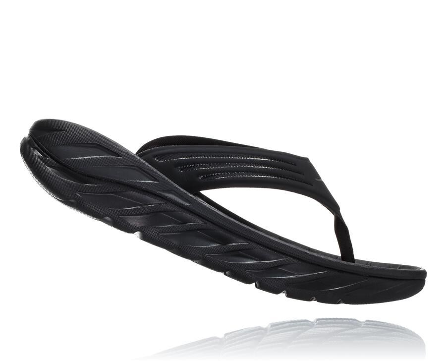 Hoka One One Sandals Mens Black - ORA Recovery Flip - 38420FPWA